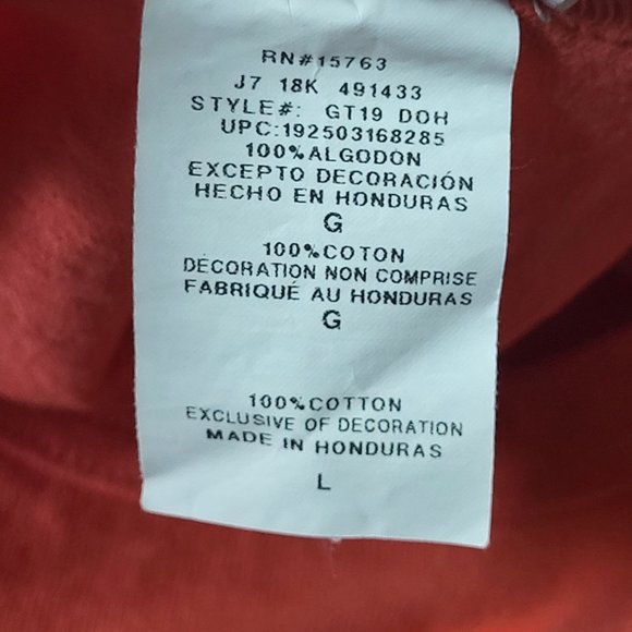 Vintage Look Champion Big C Embroidered Orange T-Shirt Men's Size Large Top - Picture 7 of 12